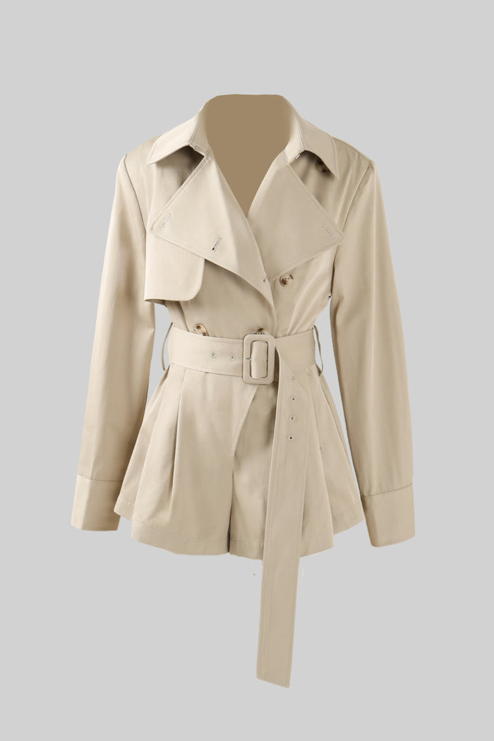 MONO TRENCH CON CINTURÓN - BEIGE