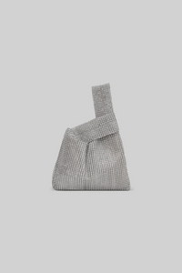 BOLSO DE MANO DE PEDRERÍA - PLATA